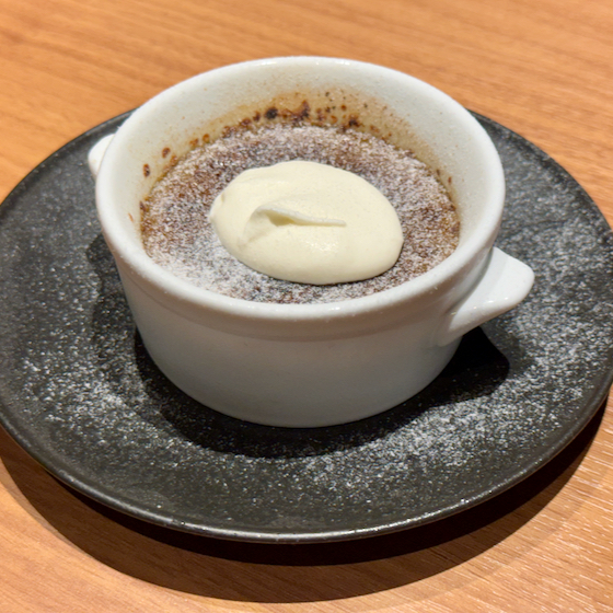 竹墨ほうじ茶ブリュレ